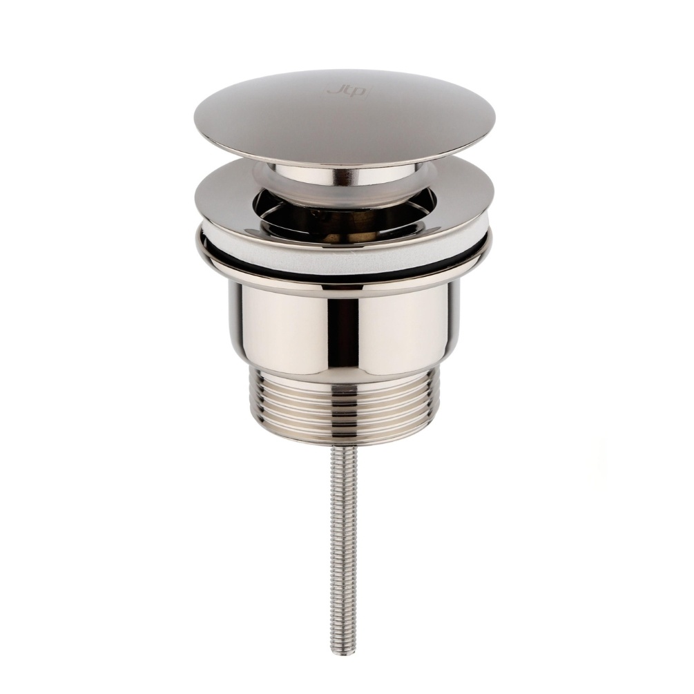 JTP Grosvenor Cross Nickel Universal Click-Clack Basin Waste Cut Out